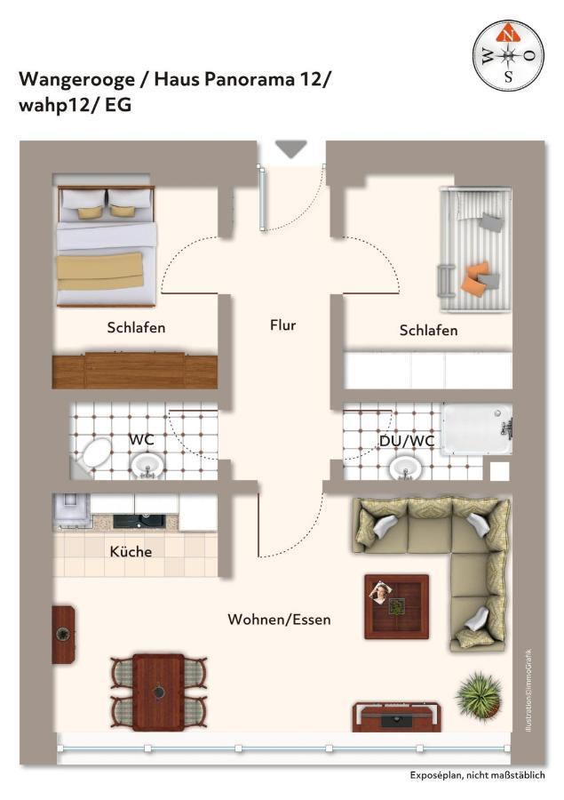 Апартаменты Haus Panorama Haus Panorama 12 Вангероге Экстерьер фото